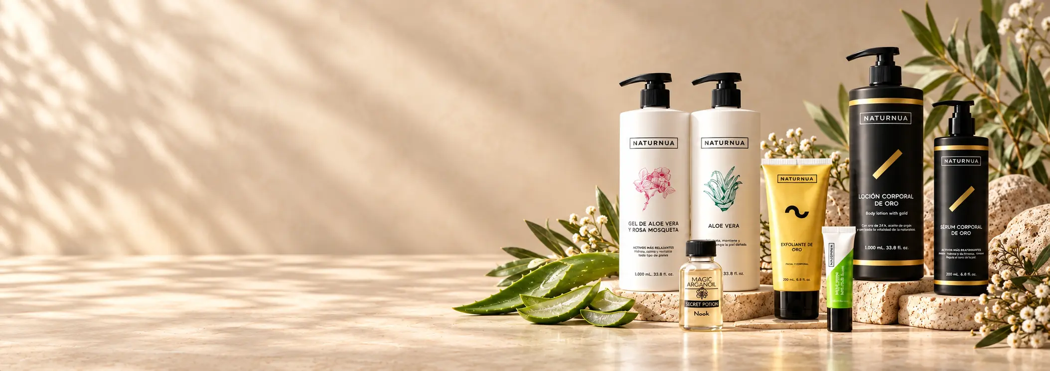 Bodegón de cosmética Naturnua seleccionado por SEEDA